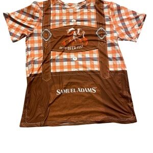 Men’s Oktoberfest Graphic Shirt - Orange Plaid